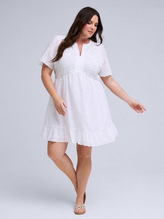 torrid Dresses & Skirts - Torrid Belle Isle Eyelet Mini Dress